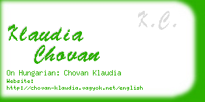 klaudia chovan business card